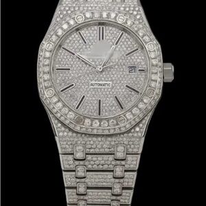 Luxury Silver Diamond Watch